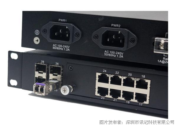 讯记CRS7220系列20/28口全千兆机架式工业以太网交换机